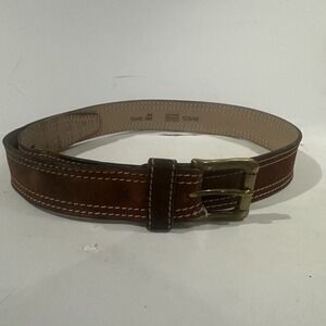 Vintage Sears Genuine Split Cowhide Belt‎ Size 38 Brown